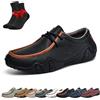 SYT-MD Mocassini Barefoot, Mocassini Slip-on in Pelle Traspirante da Uomo, Scarpe da Guida Leggere e Antiscivolo(Black,44 EU)