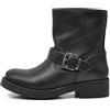 IF Stivali Stivaletti Anfibi Biker Motociclista Con fibbia Da Donna HJ803 Nero N.36