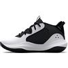 Under Armour Unisex Kids Grade School UA Lockdown 6 Basketball Shoes Court Performancence, 101 White Black Black, 37.5 EU
