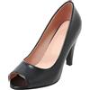 Bviennic Décolleté con Tacco a Cono da Donna Peep Toe Tacco Alto Scarpe Senza Chiusura Moda Lavoroing Scarpe C46160Tq Nero Numero 37 EU/38Cn