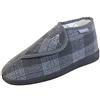 Footwear Studio Pantofole ortopediche a stivaletto da uomo Dunlop con chiusura a strappo regolabile, Plaid grigio., 44 EU