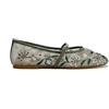 BAISOILIHA Donne Mesh Piatto Mary Janes Embroidered Floreale Buckled Strap Flats Casual Comodo Punta Rotonda Ballerina Scarpe Dress Ufficio Scarpe per Donne Le Signore Ragazze Verde Numero 40