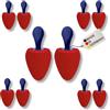 DELFA Schiuma Fit Tenditore per scarpe - Perfetto mantenimento della forma e freschezza - Set di 5 paia - Scarpe da donna, Colore: rosso, Universal - Gr. 35-38