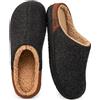 LongBay Pantofole da uomo in lana calda in memory foam con morbida fodera in sherpa, per interni ed esterni
