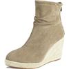 LarDorLin Donna Appuntito Espadrille Zeppa Stivaletti Suede
