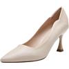 GUOCU Donna Tacco Alto con Tacco in Pelle Scarpe Decolte Eleganti Comode Punta Décolleté Vintage da Cerimonia Tacchi Heels Dance per Ufficio Feste Lavoro