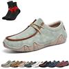 SYT-MD Mocassini Barefoot, Mocassini Slip-on in Pelle Traspirante da Uomo, Scarpe da Guida Leggere e Antiscivolo(Fruit Green,43 EU)