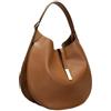 JTKSSCS Borsa Camoscio Marrone Borsa da donna sottobraccio in pelle scamosciata con cuciture in morbida, design a forma di gnocco