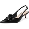 QUEEN HELENA Slingback Donna con Tacco Basso Décolleté con Fiocco K4500