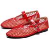 HKFBHFKM Ballerine in Rete da Donna 2024 Nuove Scarpe Basse con Cinturino con Fibbia, Comode Ballerine Casual A Rete da Ufficio