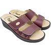 3Rose 3 Rose Ciabatta Donna Flavia Regolabile ecopelle con Plantare estraibile in pelle (bordeaux, 40)