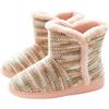 AONEGOLD Pantofole Donna Invernali da Casa Ciabatte Donna Tessuto a Maglia Calde Antiscivolo Stivaletti Imbottiti Scarpe Comode(Rosa,Taglia 37-38)