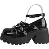 BKYWJTR6 Décolleté da donna Mary Jane con plateau primavera autunno punk jk giapponese coreana lolita dolce stile vernice tacchi alti scarpe gotiche