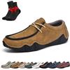SYT-MD Mocassini Barefoot, Mocassini Slip-on in Pelle Traspirante da Uomo, Scarpe da Guida Leggere e Antiscivolo(Brown,43 EU)