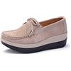 SRUQ Scarpe Donna Mocassini Senza Lacci Loafers in Pelle Scarpe da Guida Ginnastica con Zeppa