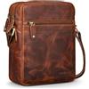 ROYALZ Chester Borsello Uomo Tracolla Piccola in Vera Pelle Vintage - Borsa Uomo Tracolla Compatta - Mini Messenger Bag da Uomo per Tempo Libero e Quotidiano