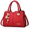 NICOLE & DORIS NICOLE&DORIS - Borsa a tracolla da donna, con manico superiore, in pelle PU, con nappe in metallo e cristalli