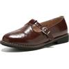 TRULAND Mocassini Penny da donna in pelle, senza lacci, con punta ad ala, in tessuto Oxford, con nappa, comodi, casual, eleganti scarpe per ufficio e lavoro, Mary Jane Bordeaux, 37.5 EU