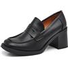 IF Fashion Scarpe Mocassini Décolleté Decollete da Donna con Tacco Largo e Plateau MP361