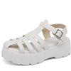 IF Scarpe Sandali Ragnetto da Donna con Platform In Pelle Sintetica MP9009 Bianco N.40