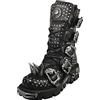 New Rock Black Men Boots Metallic Collection Heavy Punk Spikes M.1535-S1 (numeric_44)