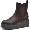 IF FASHION Stivali Stivaletti Scarpe Chelsea da Donna Platform Elastico Zeppa XG110