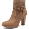 QUEEN HELENA Tronchetti con Tacco Alto Donna X34-74 (Cuoio, Taglia unica, Sistema Taglie Calzature EU, Adulto, Donna, Numero, Media, 37)