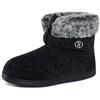 GURGER Pantofole Stivaletto Donna Uomo Pantofole da Casa Invernali Chiuse Calde Peluche Ciabatte Alte Nero 44 45