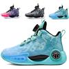 Adoff Scarpe da Basket per Bambini, Borsa Morbida, Scarpe Sportive Alte, Fibbia, Lacing, Traspirante, Leggero, Antiscivolo, Neutro (33,Blu)