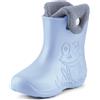 Ladeheid Stivaletti Pioggia Bambino in EVA Termici, Invernali Stivali Pioggia Bambina Calzino Interno con Bottoni e Motivo a Rana, Scarpe Bambino LA-CA-04 (Azzurro, 34/35)