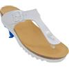 Dr. Scholl's Scholl, Infradito donna, Boa vista, Cinturino regolabile, Plantare in sughero (Bianco, Sistema Taglie Calzature EU, Adulto, Numero, Media, 39)