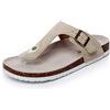 Asifn Uomo Zoccoli BambinoCiabatte Sandali Donna Sughero Pantofole Pantaloncini Spiaggia Leggero Supporto Morbida Suola Piatta Zoccoli Marchio（Bianco,49.5/50 EU,46 Taglia del Marchio