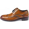 Infinity Leather Scarpe Eleganti Classiche da Uomo in Pelle Brogue Marrone - Simon