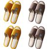 Teceyfeet Set di Ciabatte Ospiti,4 Paia Pantofole Ospiti Antiscivolo Lavabili Pantofole Aperte Sulla Punta Confortevole Pantofole per Donna Uomo Casa Hotel Spa Matrimonio Famiglia Viaggio，4 Taglie