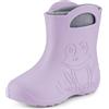 Ladeheid Stivaletti Pioggia Bambino in EVA Termici, Invernali Stivali Pioggia Bambina con Calzino Interno e Motivo a Rana, Scarpe Bambino per Passeggiate LA-CA-03 (Lilla Chiaro, 30/31)