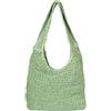 styleBREAKER Borsa da donna in paglia di carta intrecciata, verde tiglio, Einheitsgröße
