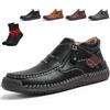 SYT-MD Le Prime Scarpe da Uomo, Stivali da Guida Slip-on in Pelle di Prima qualità Fatti a Mano, Punta Larga for Casual, Viaggi e attività all'aperto