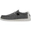 HEYDUDE Hey Dude Wally Stretch Canvas - Scarpe Uomo Slip-On - Mocassini, Opal Black, 41