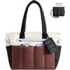LOVEVOOK Borsa shopper da donna, con chiusura lampo, leggera, borsa da lavoro, borsa per insegnanti con scomparto per laptop, borsa per lavoro, ufficio, università, viaggi, shopping