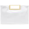 Milisente Borse da sera della busta di nozze della pochette del cuoio delle donne per il partito formale con la, bianco