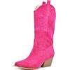 IF Fashion Cowboy Western Scarpe da Donna Stivali Stivaletti Punta Camperos Texani Etnici 2315 fuxia N.40