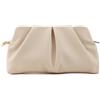 QIRACHIC Pochette da donna elegante borsa formale pieghettata PU pochette borsa a tracolla con catena staccabile