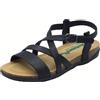 BioNatura 34A2044 Toronto Nero Sandali per Donna in Pelle Zeppa Bassa fibietta (Taglia 36)