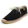 Kentti Espadrillas classiche da uomo in tela con lacci, nero, 38.5/39 EU