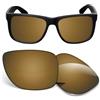 Biyxpiv Lenti di ricambio da 1,5 mm compatibili con occhiali da sole Ray-Ban Justin RB4165 da 54 mm, antigraffio e resistenti agli urti, bronzo, polarizzate