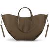 VKOOVIFA Borsa a tracolla in pelle bovina borsa a secchiello da donna in pelle premium borsa a tracolla leggera versatile per lavoro viaggi, Marrone-a, X-Large