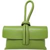 Chicca Borse Borsetta Pochette da Donna in Pelle Dollaro (Verde Lime)