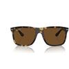 Ray-Ban Rb4547 Boyfriend Two Square Occhiali da sole, Avana/Marrone Polarizzato, 57 mm