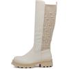 IF Fashion Stivali Scarpe da Donna Tessuto Stretch Polpaccio Elasticizzato G663 Beige N.38