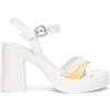 Nero Giardini E513662D Sandali Donna in Materiale Tecnico - Bianco 37 EU